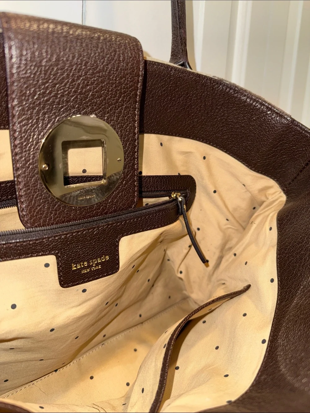 kate spade Brown and Cream‎ Zebra-Print Tote